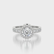 Channel Set TRing & Round Halo 1.0ct