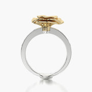 Channel Set TRing & Charm Yellow Rose